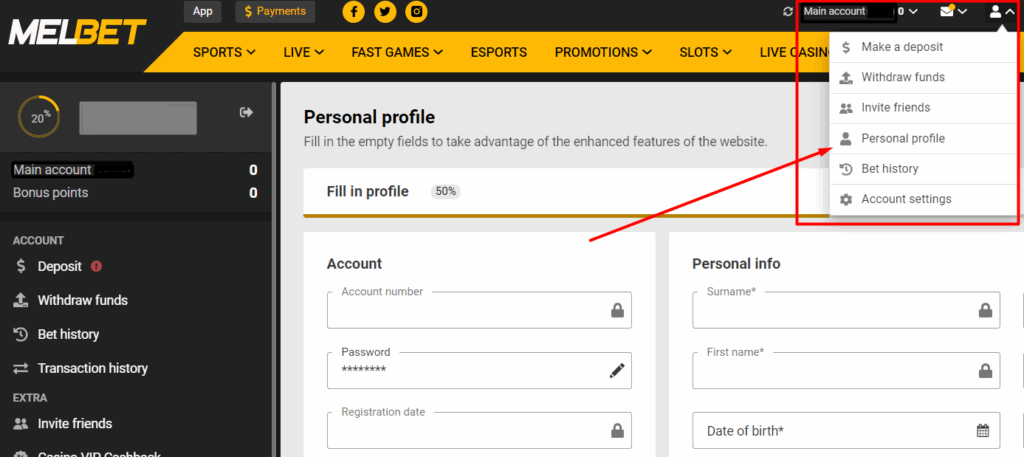 Melbet Account Functionality