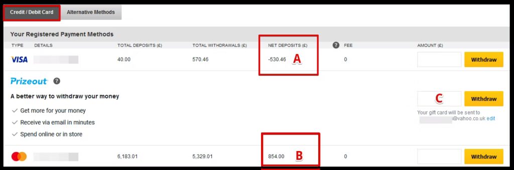 How to withdraw money from Betfair