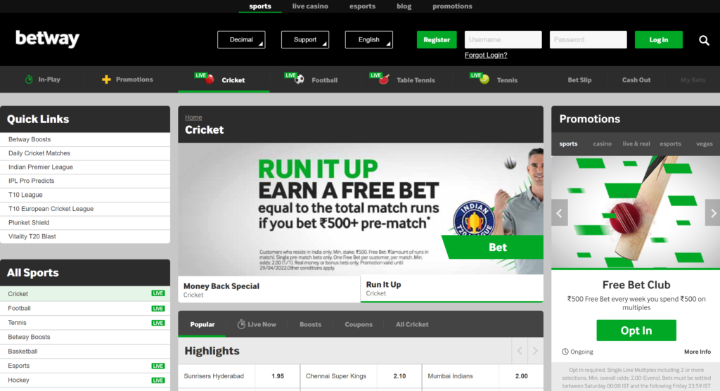 BETWAY official website