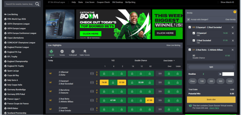 Bet9ja official websire