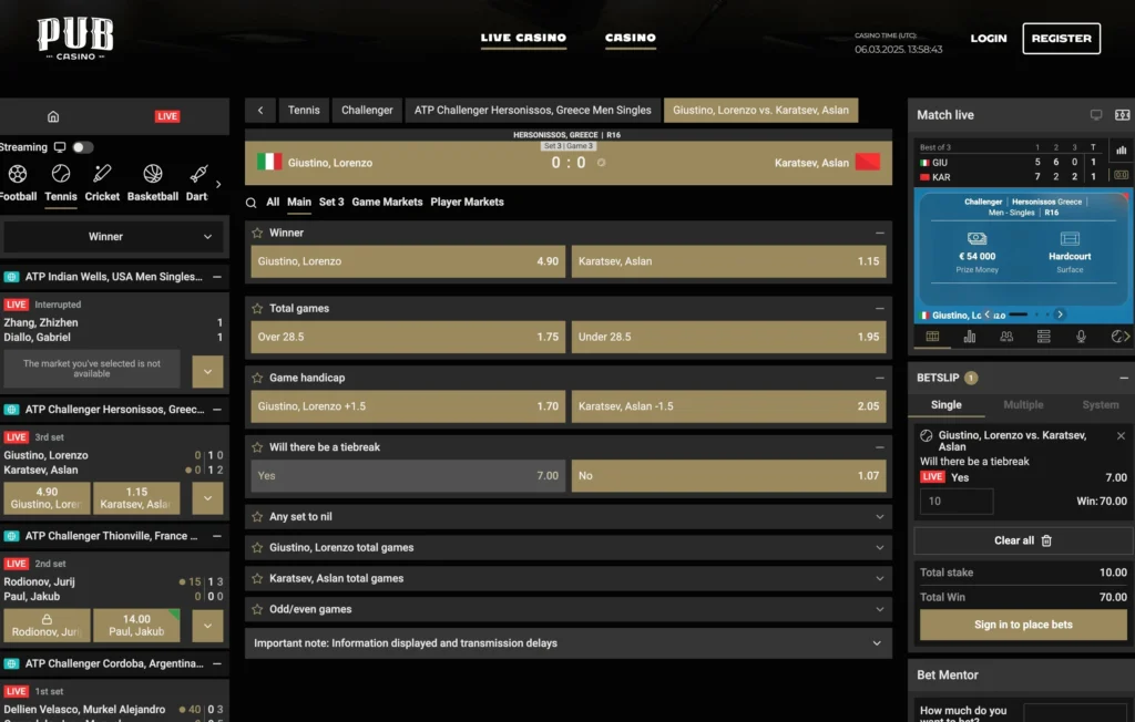 Live Tennis Betting Strategies