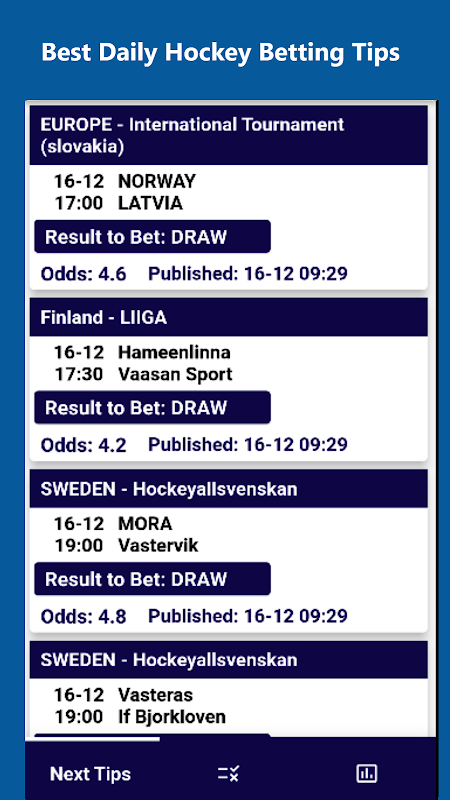 Draw bets in a specific period