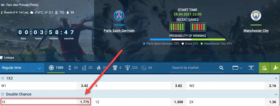 What is 1X in betting
