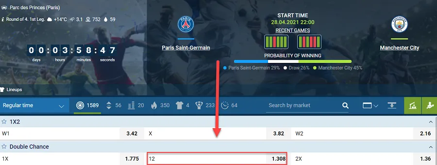 What is Double Chance in betting