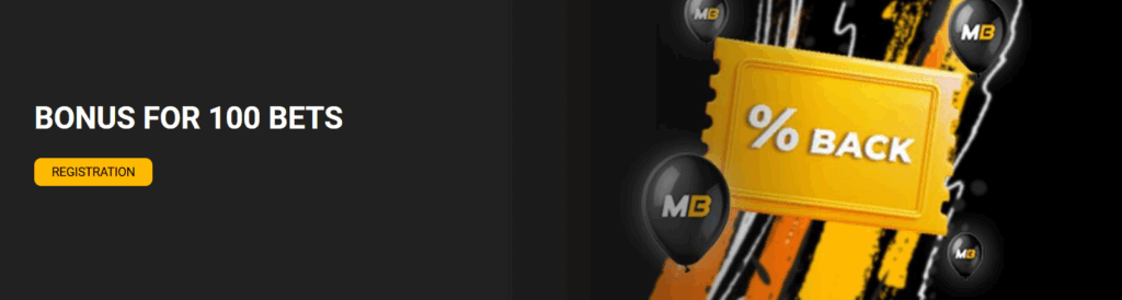 Bonus for 100 Bets by Melbet Bonus for 100 Bets by Melbet