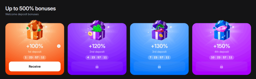 Up to 500% Bonuses by 1WIN