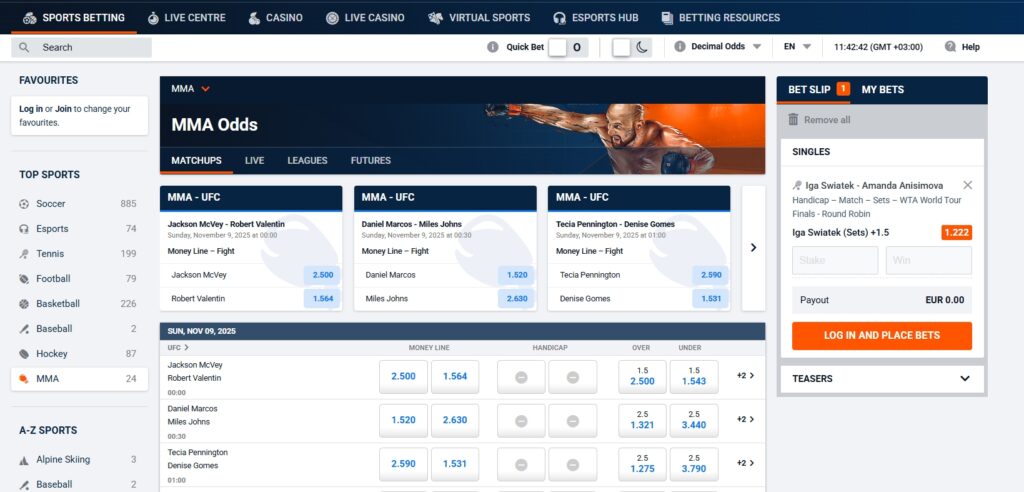 Best bookies for MMA Best bookies for MMA