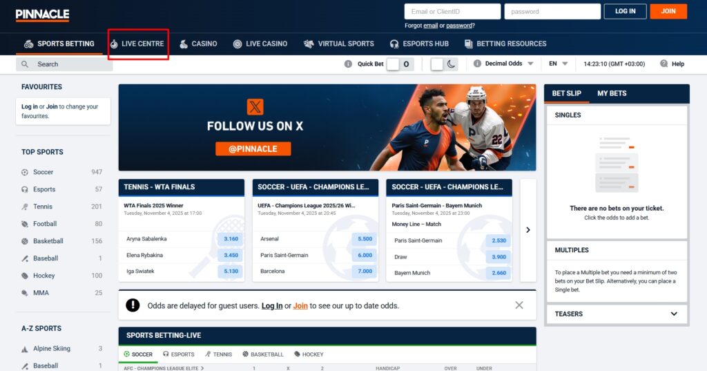 Bookmakers with LIVE