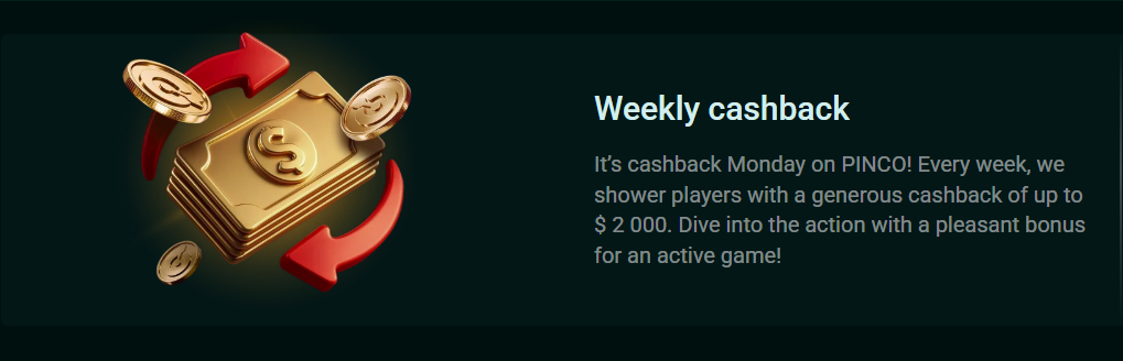 Weekly Cashback by Pin-Up 