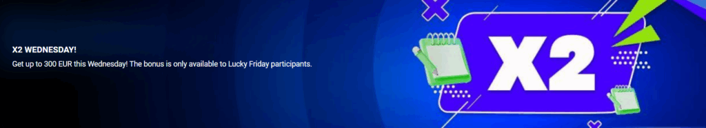 x2 Wednesday Promotion by 1xBet