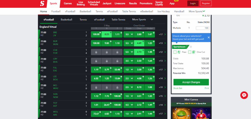 SportyBet official website SportyBet official website