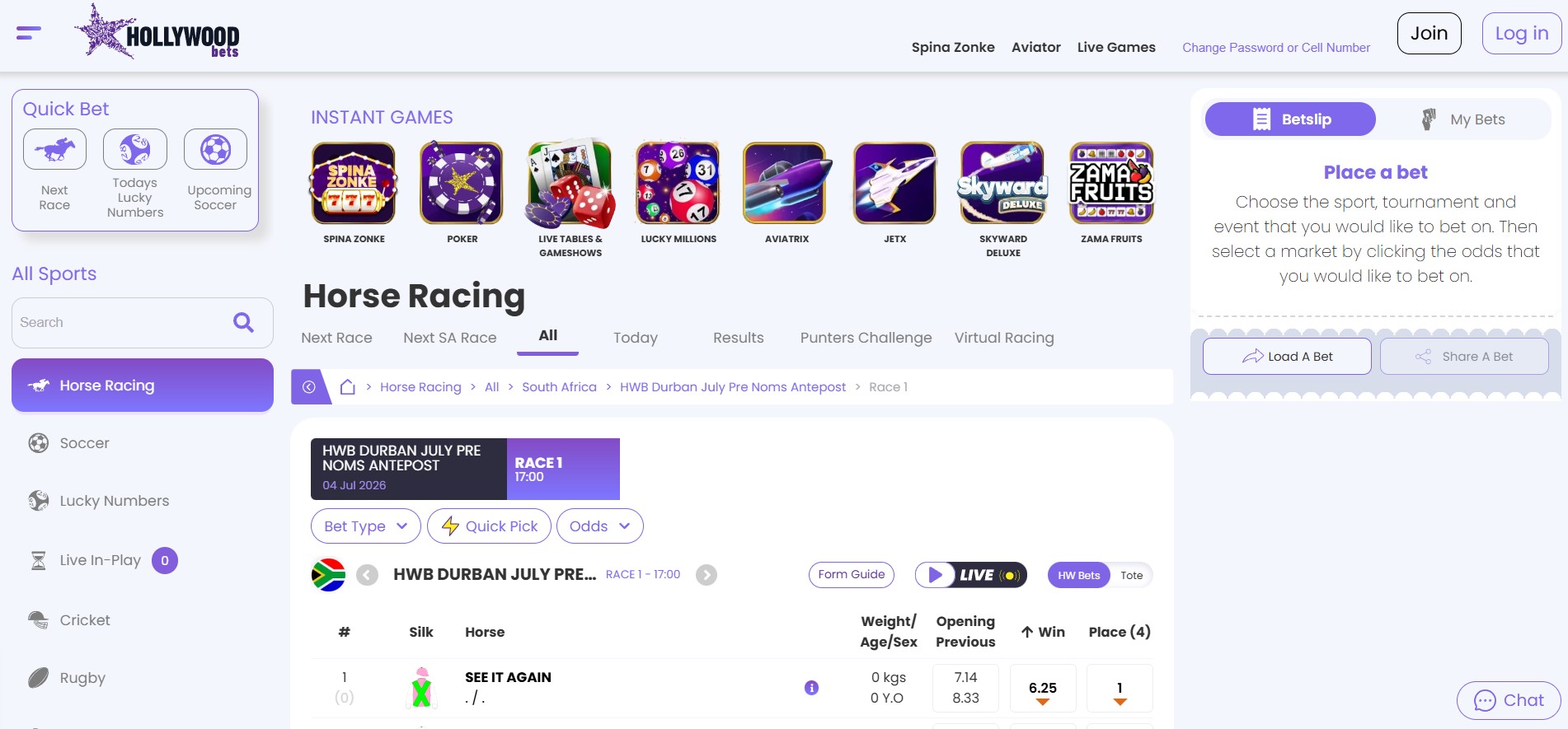 Hollywoodbets Home Page