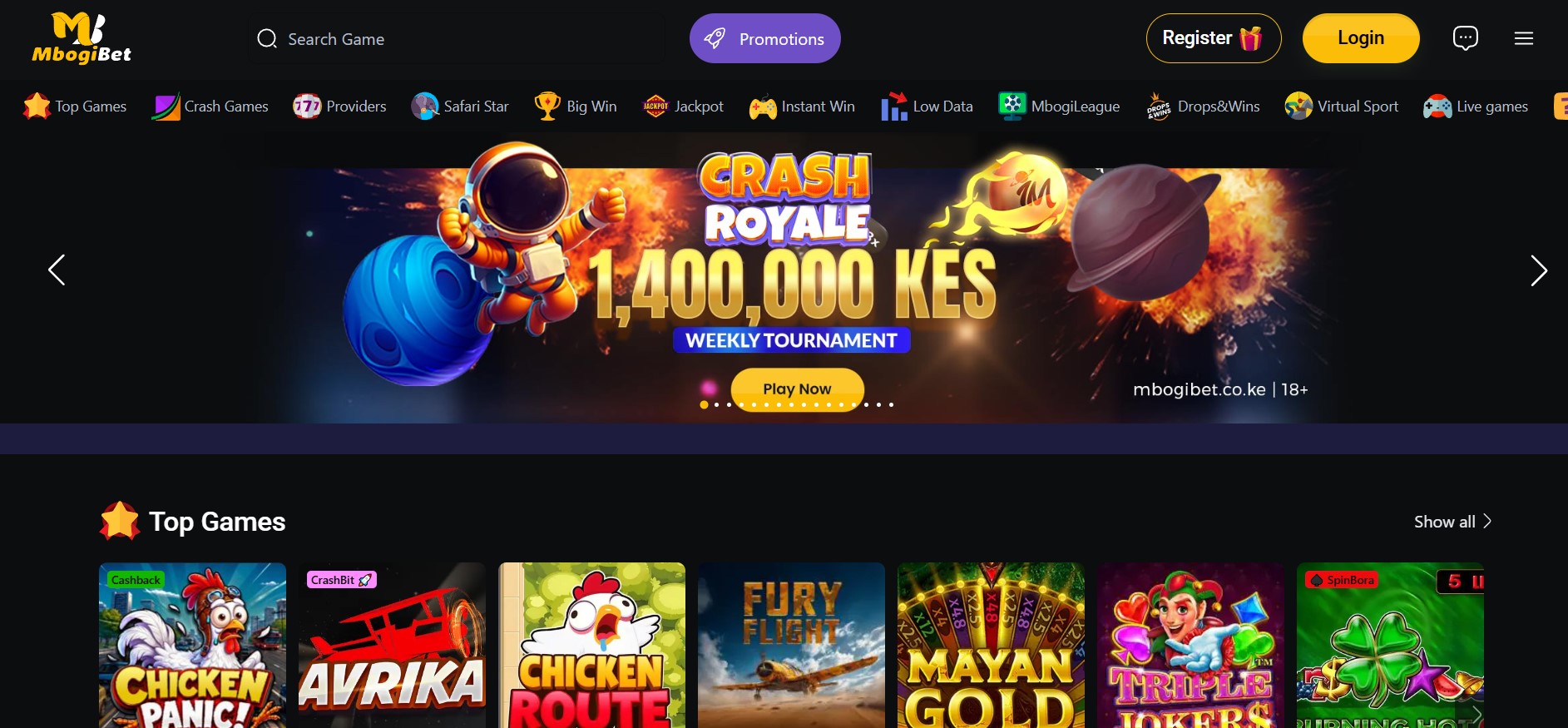Main page MbogiBet