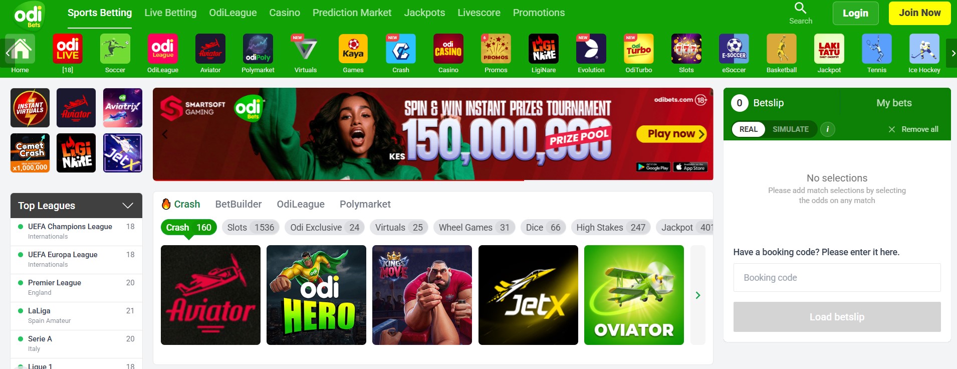 OdiBets Main page OdiBets Main page